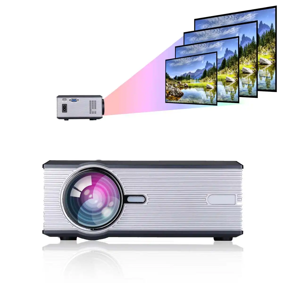 1080P LED Video Projector for Home Theater 7000Lumen support Full HD Mini projector HDMI/USB/SD/AV/VGA HOME CINEMA