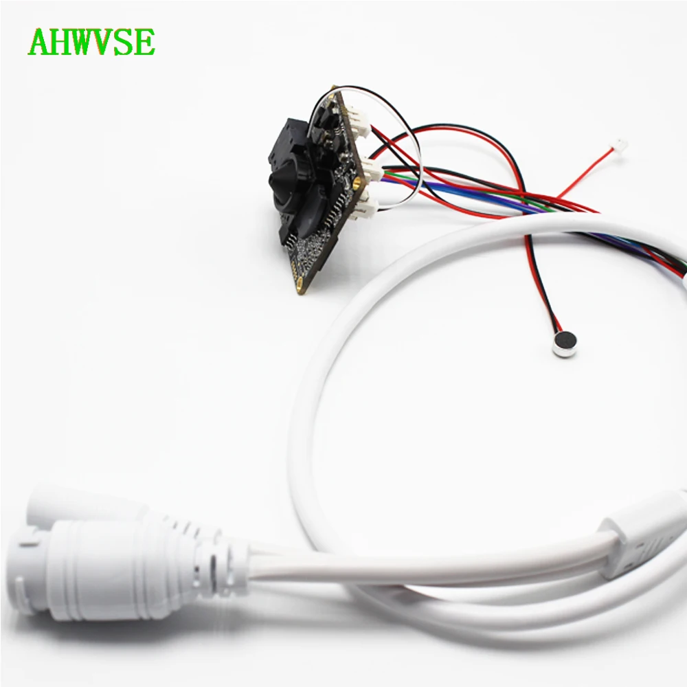 2pcs/lot Wide Angle 3.7mm Lens IP Camera Module PCB board Audio Input With Microphone 1080P IP Cam 2MP ONVIF