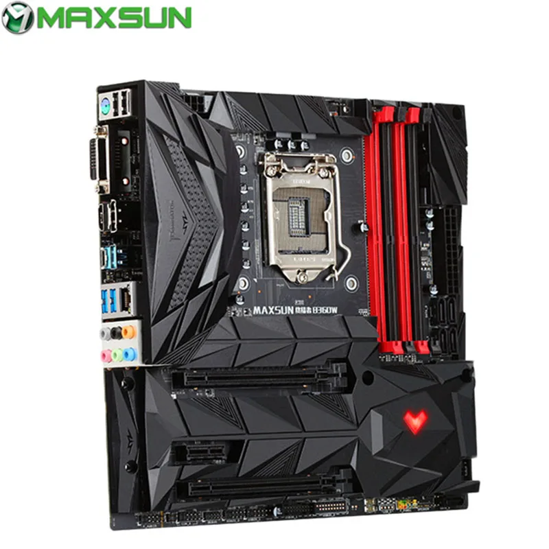 MAXSUN B360W MATX Материнская плата Intel B360 Чипсет LGA1151 USB3.1 двухканальный DDR4 HAMI DVI DP Тип C
