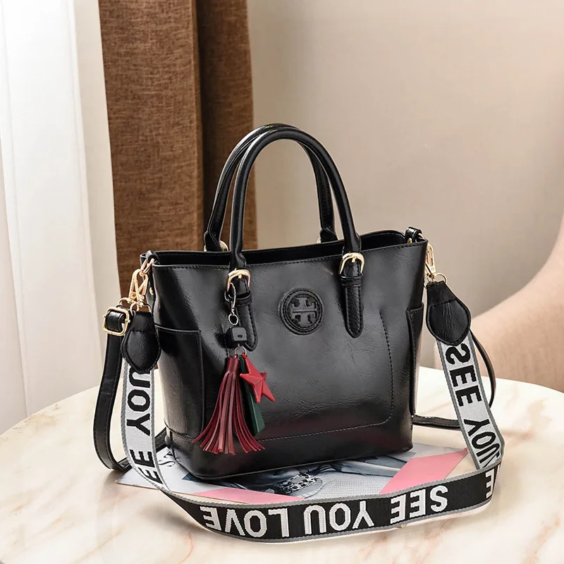 Fashion PU Leather Handbag For Women Ladies Retro Messenger Bags With Star Toy Female Shoulder Bags Ladies Party Handbags