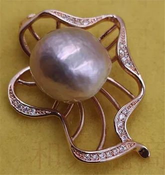 

2018 Loose Mesmerizing Luxury teardrop Natural HUGE 14-13MM purple PEARL PENDANT GOLD hand-made AAA+ Cultured peacock
