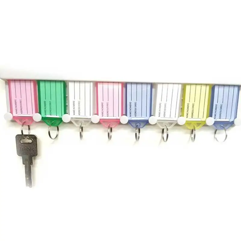 

20Piece Colored Plastic Key Ring Classification Tag Key Chain Label Hang Advertising Tag Identification Tag Household Storage