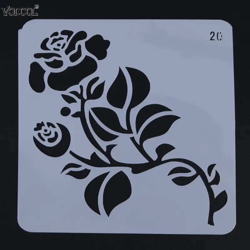 

DIY Reos Plastic Template Card Stencils Scrapbooking Photo Album Drawing Painting Tool for Kids Craft Stationery School Supplies