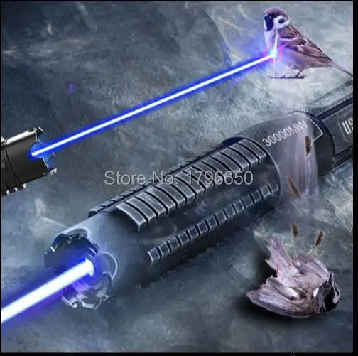 450nm 3000000 متر 30 واط الليزر الأزرق مؤشرات قلم بمصباح يدوي حرق مباراة شمعة مضاءة السجائر شرير الجملة الليزر القلم مع 5 قبعات