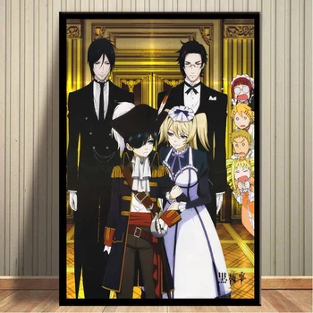 

Black Butler Toboso Yana Kuroshitsuji Anime Art Posters Canvas Print Home Decor No Frame