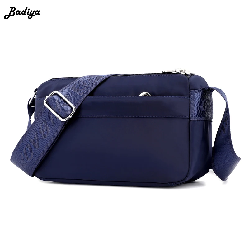 

Small Solid Messenger Bags Women Wide Strap Shoulder Bag Ladies Oxford Durable Crossbody Bag for Female Multiple Compartment