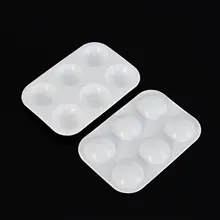 24 шт. пластиковые краски палитры 6 хорошо прямоугольные акварельные палитры краски лоток, белый