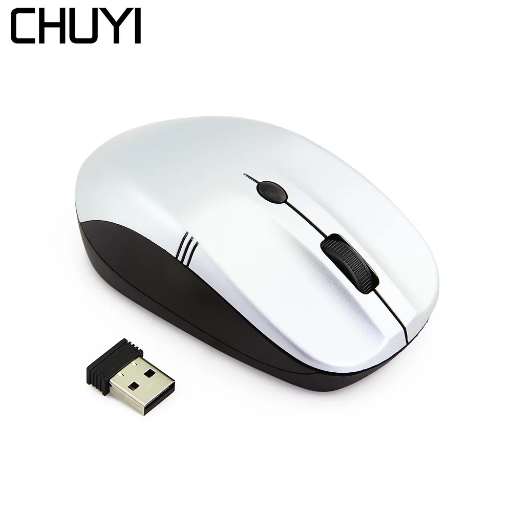 CHUYI Wireless Ergonomic Mini Mouse Gamer Mice Optical Computer Game Mause 2.4G 1600DPI Adjustable For Lol Laptop Desktop Gaming
