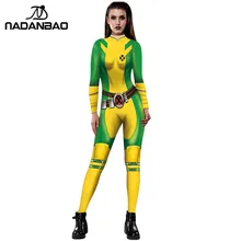NADANBAO X-men Rogue 3D маскарадные костюмы для женщин Анна Мари боди Пурим Карнавальный костюм для взрослых размера плюс