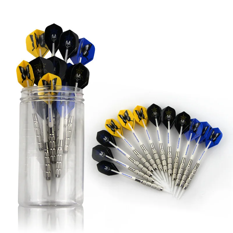 

12pcs 18g Professional Soft Tip Dart Aluminum Shafts With 4 Patterns Flights
