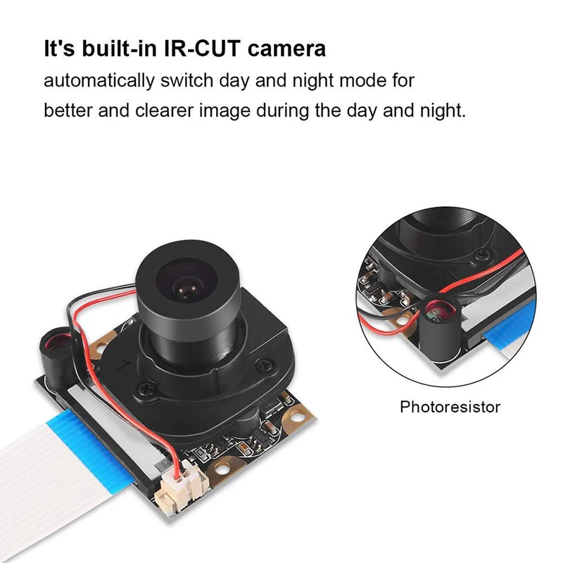 Aokin For Raspberry Pi Camera Module With Automatic Ir cut Night Vision Camera 5mp 1080p Hd 4