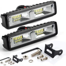 2×48 W 12 V 16LED Auto Luce del Lavoro Bar Spot del Fascio di Guida Della Lampada Della Nebbia per il Lavoro di Guida Off strada Barca Auto Trattore Camion Della Lampada Luminosa