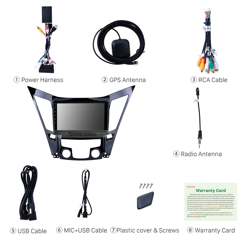 Flash Deal Seicane Navi 1Din 9" HD Android 9.0 GPS Car Radio For HYUNDAI Sonata i40 i45 2011 2012-2015 Multimedia Player Stereo Head Unit 3