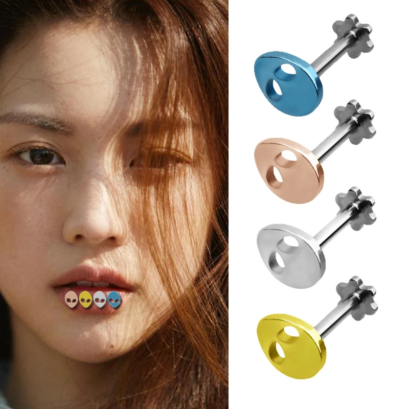 

16g Tragus Cartilage Stainless Steel Lip Rings Labret Monroe Nose Studs Helix Earrings Daith Piercing 1.2*9mm Body Jewelry Oreja