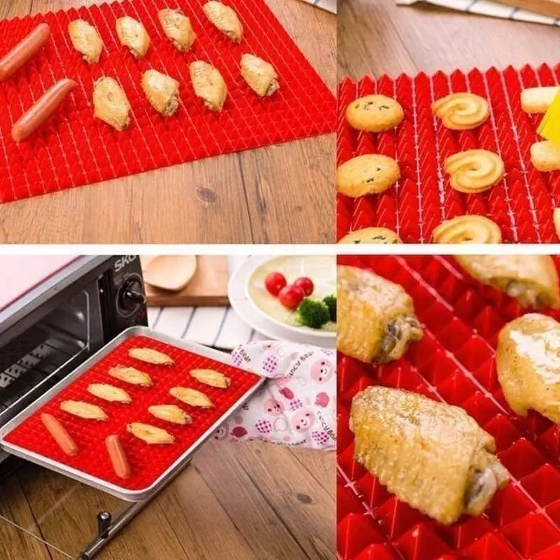 Силиконовая кухонная Циновка для выпечки антипригарный коврик барбекю пирамида