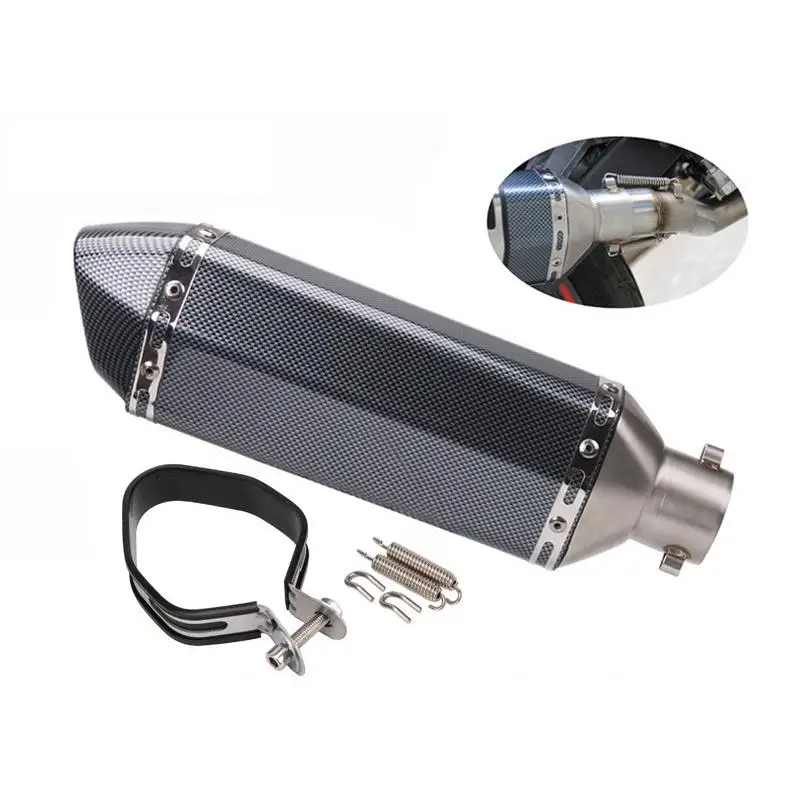 Stainless Steel Motorcycle Dirt Bike Exhaust Modified Scooter Exhaust Universal 36-51mm for Street/Sport Motorcycles Stainless Steel Motorcycle Dirt Bike Exhaust Modified Scooter Exhaust Universal 36-51mm for Street/Sport Motorcycles