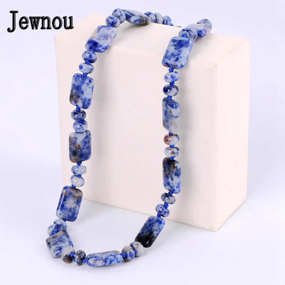 

Jewnou Blue-veinstone Bridesmaid Necklace Crystal Greek Jewelry Bridal Suit Collares Mujer Folk-custom Custom High Grade Ethnic