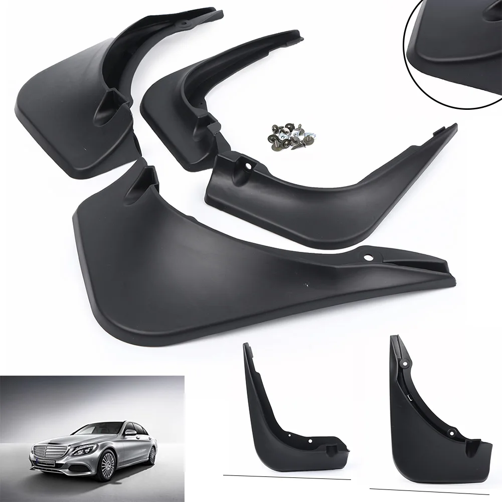 

Splash Guard Mudguards Mud Flaps For Mercedes Benz C Class Sedan W205 2014 2015 2016 2017 2018