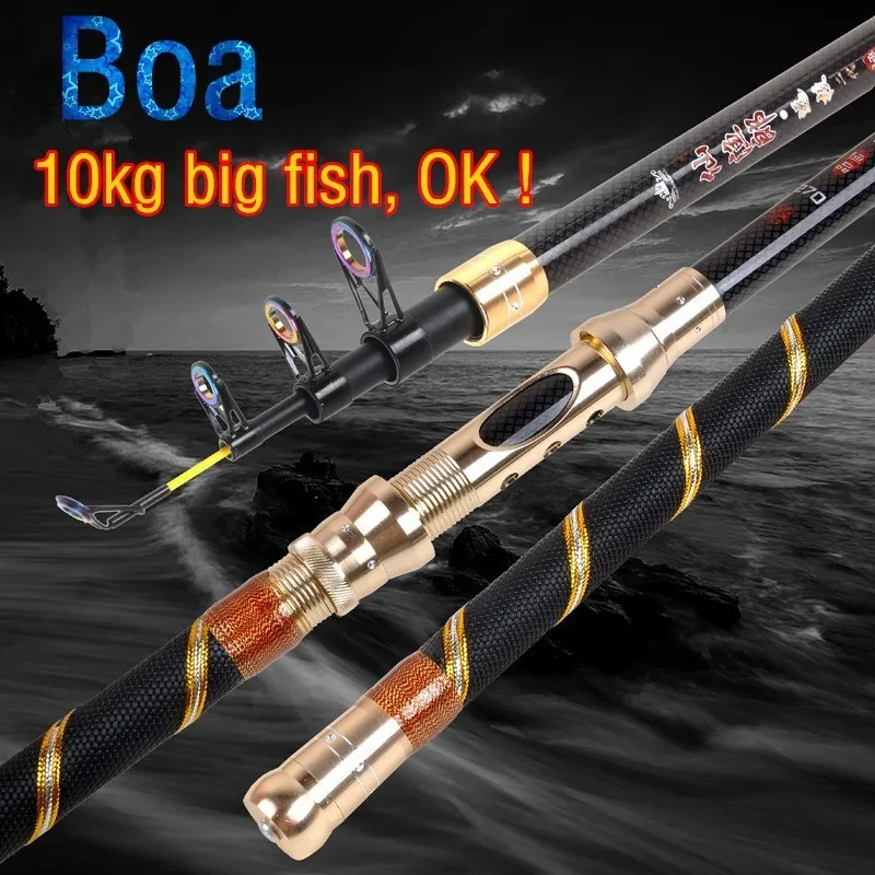 

2.1/2.4/2.7/3/3.6/3.9/4.2/4.5 M Super Carbon Telescopic Fishing Spinning Rod Feeder Fly Jigging Big Fish Pesca Surfcasting Reed