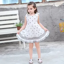 Kids girls dress new summer 2019 cotton butterfly jacquard baby dress sleeveless children's clothing Kids girls dress new summer 2019 cotton butterfly jacquard baby dress sleeveless children's clothing