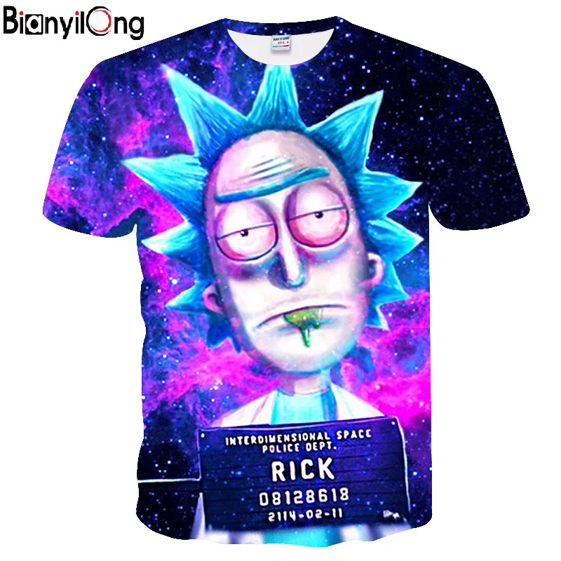 2018 новая футболка для мужчин harajuku Rick And Morty мужские футболки с принтом летний топ в