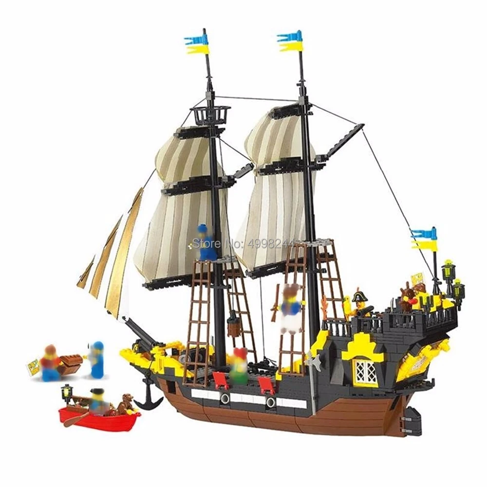 

307 590pcs Adventure Pirate Ship Corsair Enlighten Building Block Bricks Toy
