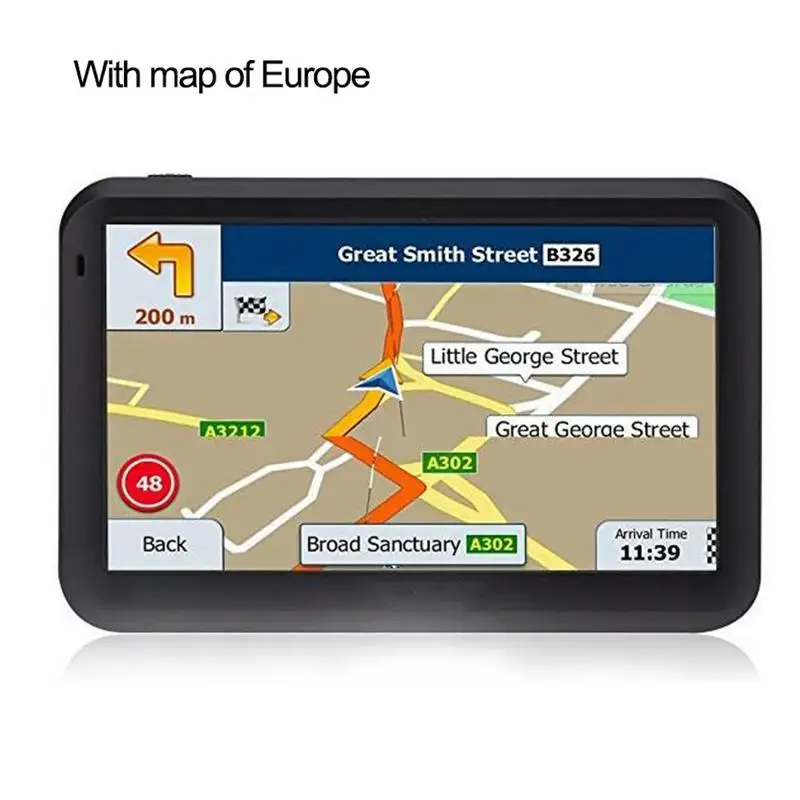 

5 Inch Touch Screen Car GPS System RAM256M ROM8GB FM AV IN SAT NAV With Free Map Travel GPS