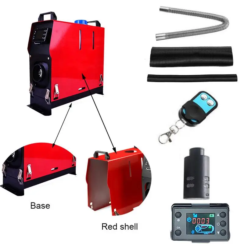 

Car 12V Air Diesel Heater 5000W 4 Holes Remote Control LCD Remote Control Switch Monitor Shell Modification Accessories