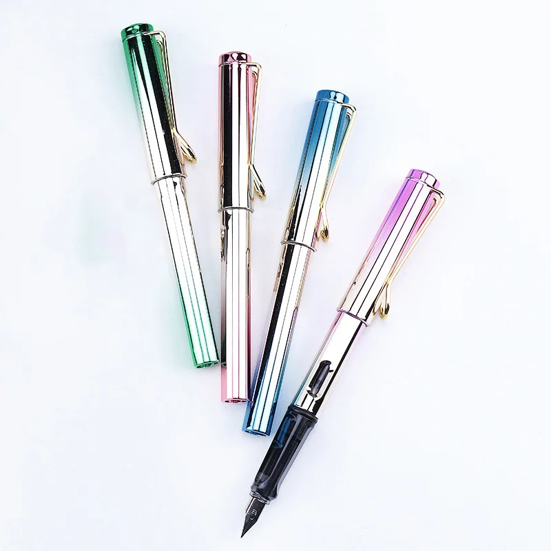 

1Piece 0.38/0.5mm Creative Gradient Positive Pens Luxury Fountain Pens For Kids Gifts School Office Supplies Korean Stationery
