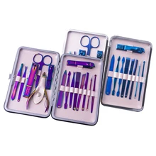 15 шт./компл. маникюрный набор для ногтей Набор для маникюра кусачки для ногтей педикюр набор Изящные кусачки для ногтей, набор инструментов, гигиенический набор инструментов для ухода за ногтями