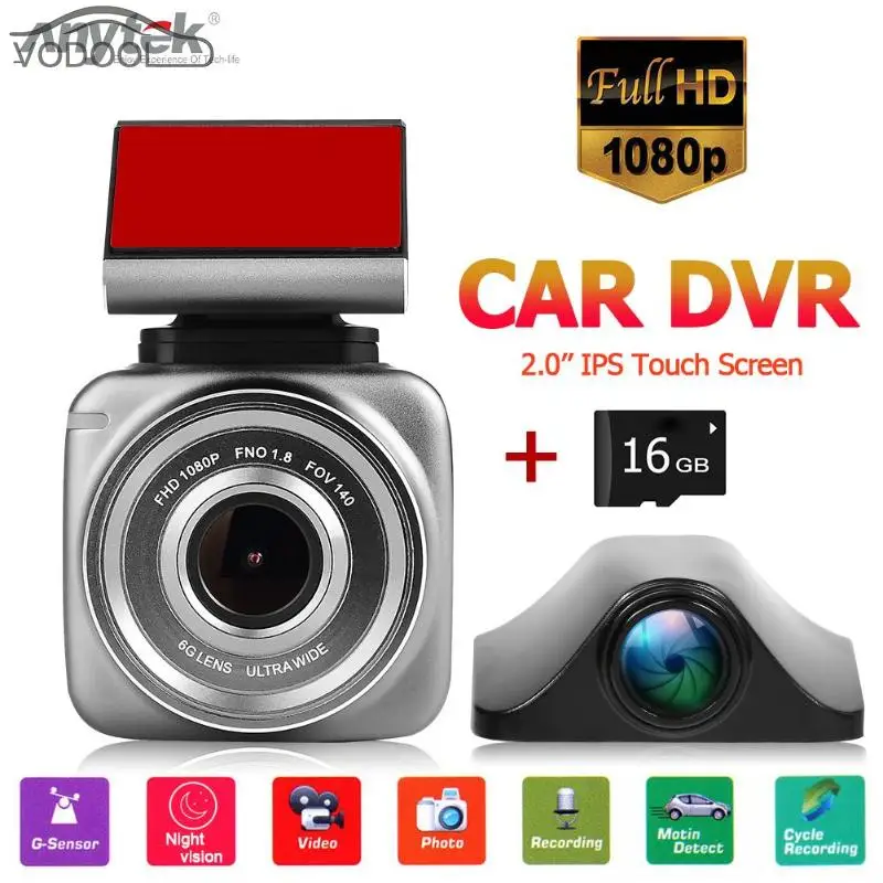 

Anytek Q2 Car DVR Camera 2.0 inch Touch Screen G Sensor Dash Cam Recorder Driving Mirror wi /no Rear View Camera Dashcam