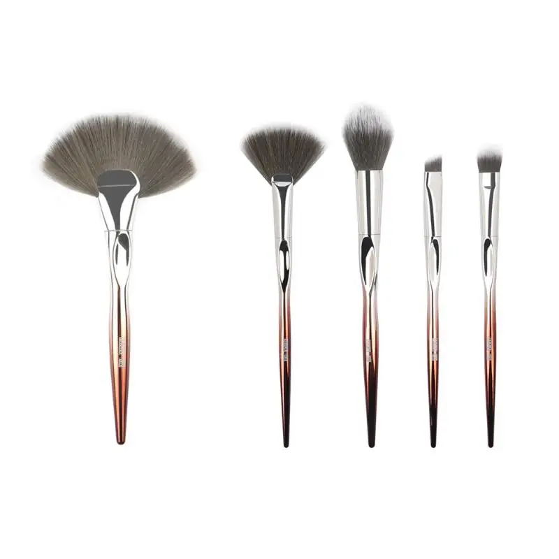 

1pc/4pcs Beauty Makeup Brushes Metal Electroplating Handle Cosmetic Face Foundation Powder Makeup Brush Cosmetic Tools