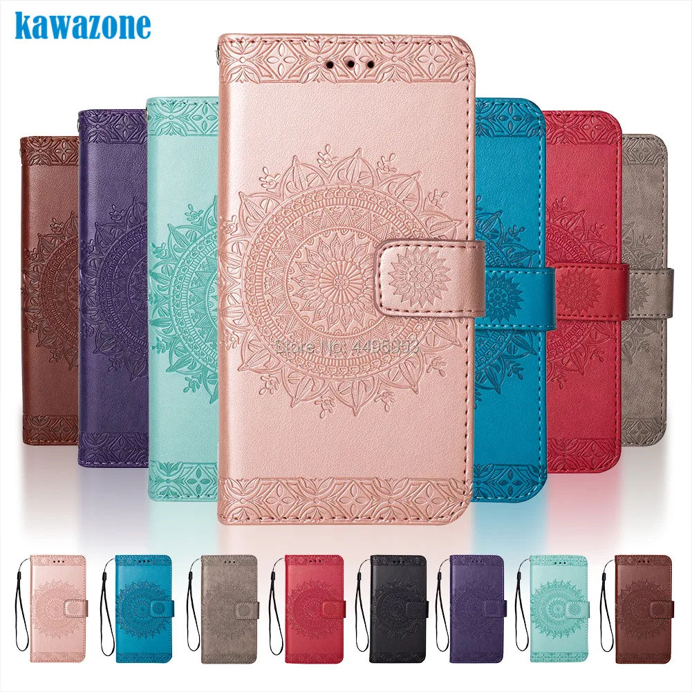

For HuaweiY3/Y5/Y6 2017 Phone Etui Coque Cover Case For Huawei Y3 Y5 Y6 2017 with High Quality Totem print Leather Flip Wallet