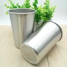 Высокое качество 304 Нержавеющая сталь Пивная чашка Однослойная чашка для напитков чашка молока чашка 500 мл кухня столовая Бар