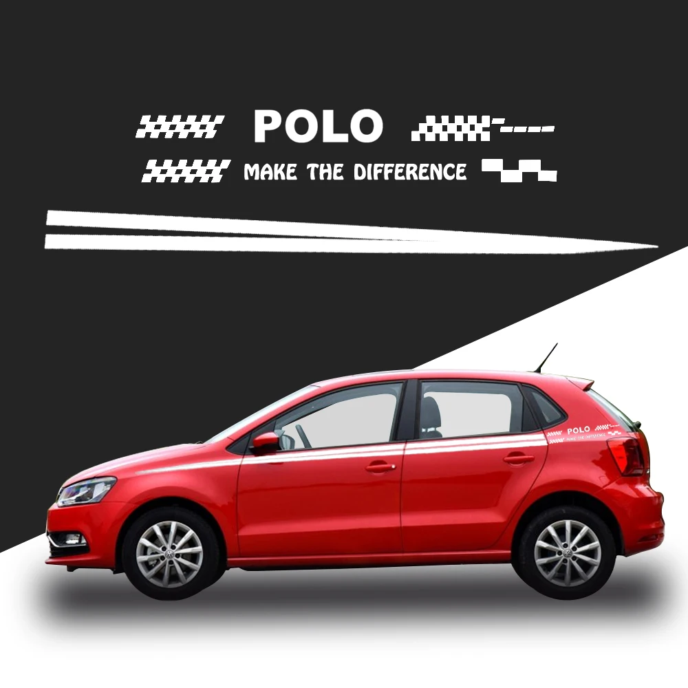 Боковая наклейка на кузов автомобиля наклейки для Volkswagen VW POLO хэтчбек седан