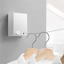 Cabide de parede retrátil interno e externo, varanda para parede com varanda, fio invisível e varal para banheiro