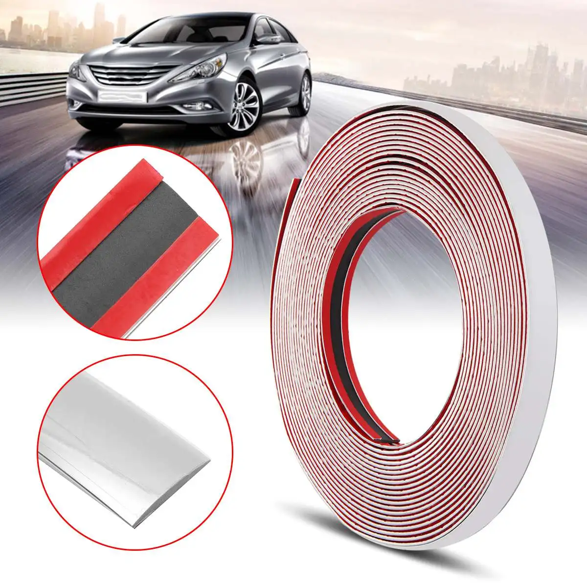 Buy 20mm 12m Universal Auto Chrome Styling Moulding