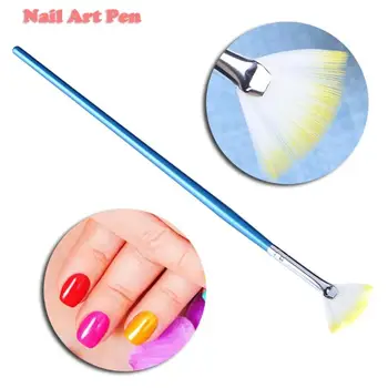 

2pcs DIY Nail Art Brush Gradient Nail Glitter Powder Fan Shape Pen Manicure Tool Drawing Painting Brush 2019 New Office Supplies
