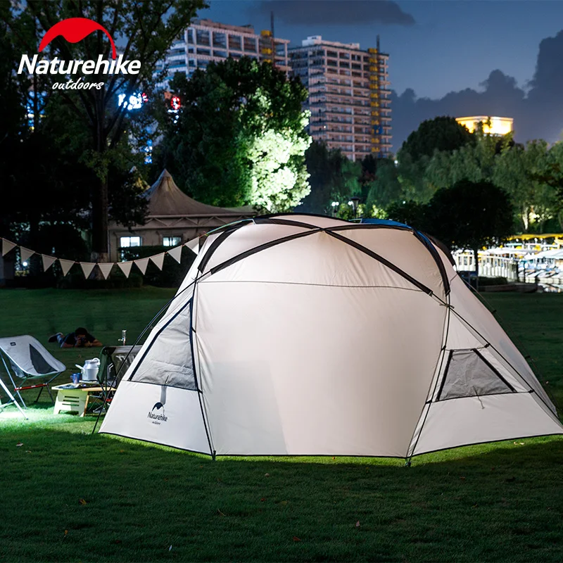 Outdoor Camping Tent Sun Shelter Awning Rainproof Anti-UV Sun Shelter Canopy Beach Sunshade External Rain Protection