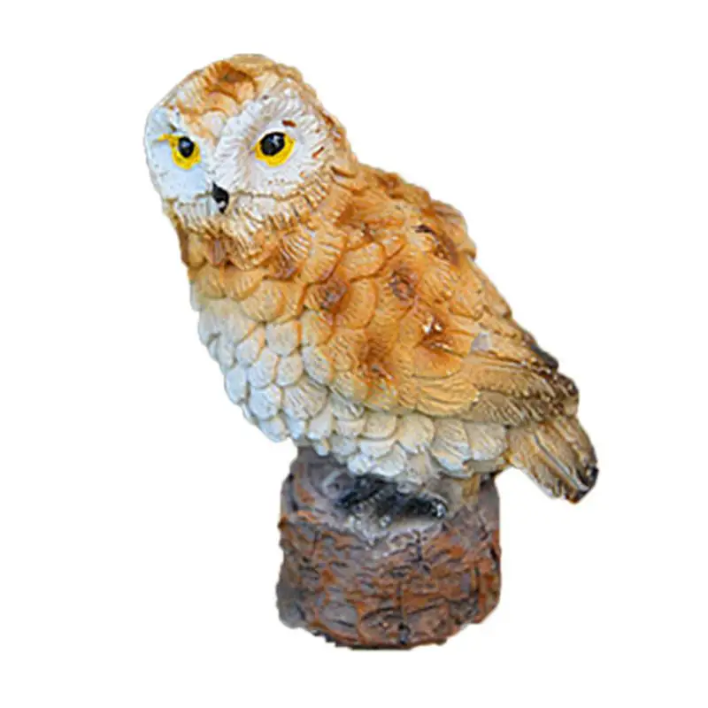 

Gardening Decoration Micro-Landscape Mini Simulated Owl Model Garden Ornaments Garden Yard Stand Animal Miniature