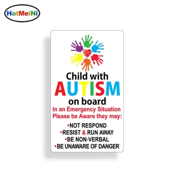 

HotMeiNi Wholesale Autistic 3D Sticker Child on Board Autism Awareness Window Trunk Car Safety Rescue Vinyl Decal 13 x 7.8cm