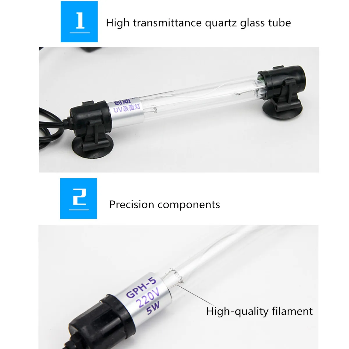 Skup Akwarium zatapialne staw oczko wodne akwarium sterylizator UV lampa czyszczenia wody zbiornika rafy koralowej sterylizacji światła oświetlenia wodnego dostaw