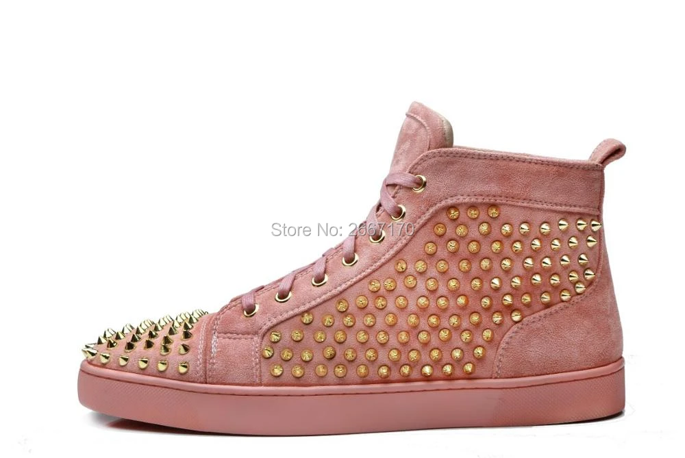 high top studded sneakers