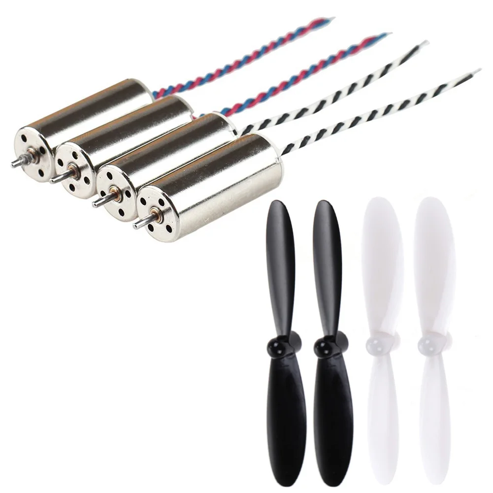 

Helicopter Model 4pcs/set Propellers with 4pcs8x20mm Motor Set for RC Quadcopter Drone Main Replacement Spare Parts Accessories