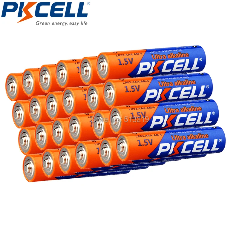 (48 шт. в упаковке) PKCELL 24 LR6 AA батареи и LR03 AAA 1 5 В AM3 UM3 360 мин щелочные сухие для MP3 Walkman |