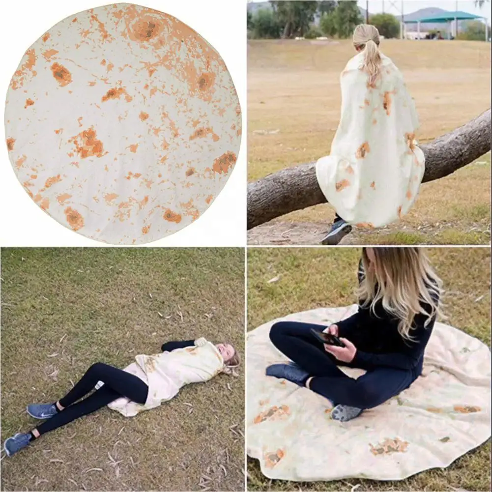 

Tortilla Texture Soft Fleece Throw Blanket Printing Family Car Sofa Office Quilts Tortilla Bedding For Kids Adults Dropshipping