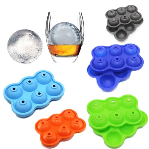 US Silicone Whiskey Ice Cube Ball Maker Mold Sphere Mould Party Bar Tray Round | Дом и сад