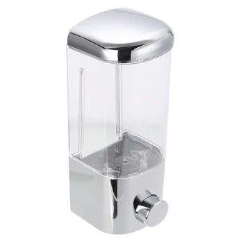 

New Chrome Soap Dispenser Transparent Lotion Shampoo Liquid Dispenser 500ml Wall Mounted For Bathroom Wash Basin Supplies