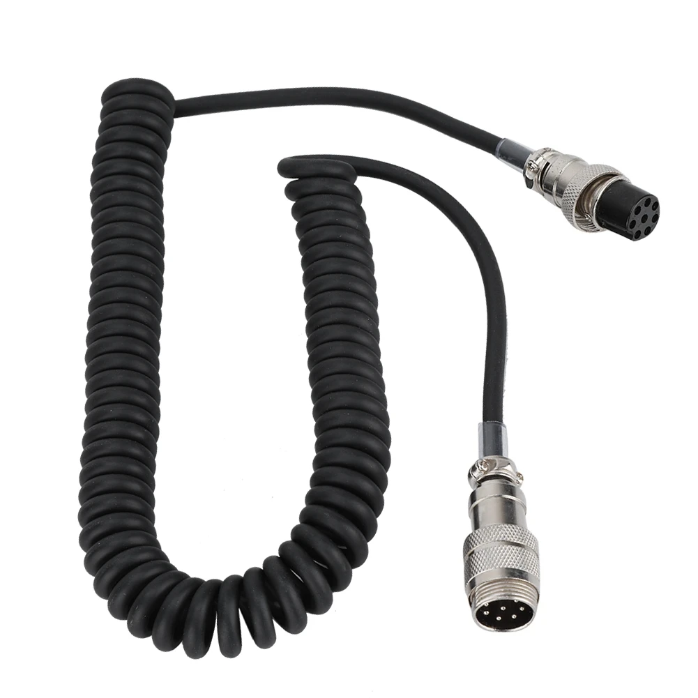 Good Quality Handy 8 pin Coiled Extension Microphone Cord Male Female