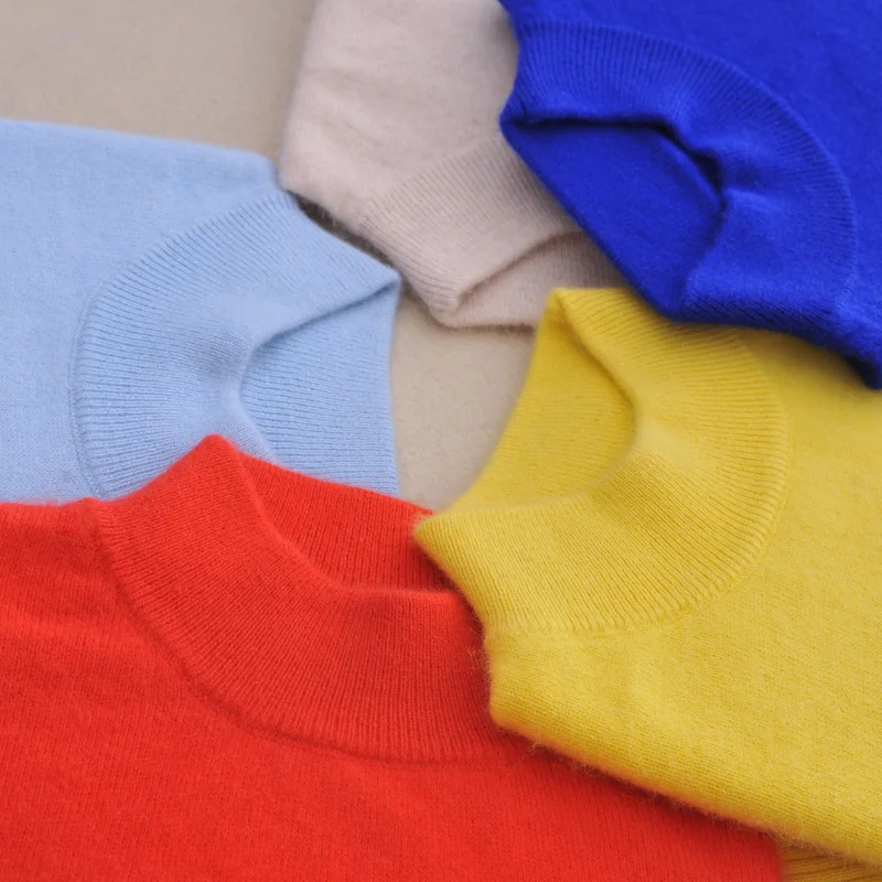 Autumn Female Mock-Neck Sweater Bottoming Shirt Female Pullover Solid Color Jumpers Thick Sweater Wholesale Autumn Female Mock-Neck Sweater Bottoming Shirt Female Pullover Solid Color Jumpers Thick Sweater Wholesale